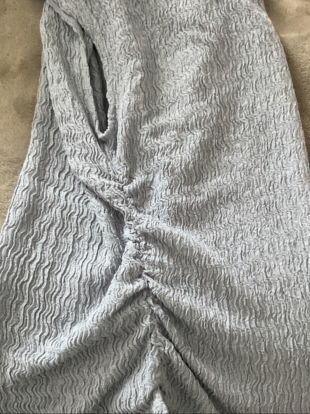 H&M Light Blue Ruched Textured Tank - Picture 5 of 5